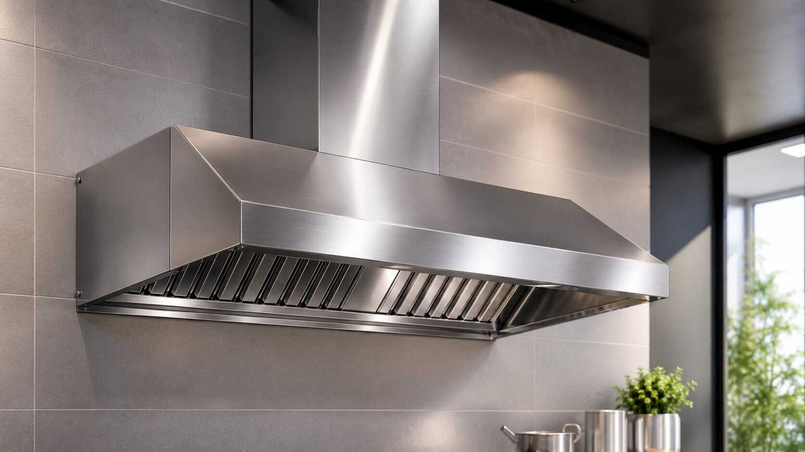 Campanas de cocina industrial en acero inoxidable