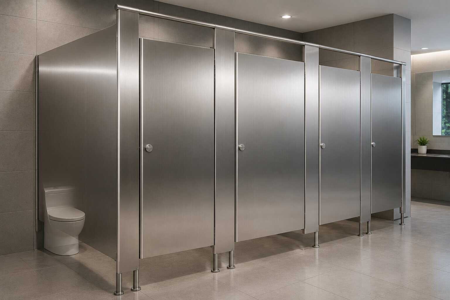 Divisiones para baños en acero inoxidable
