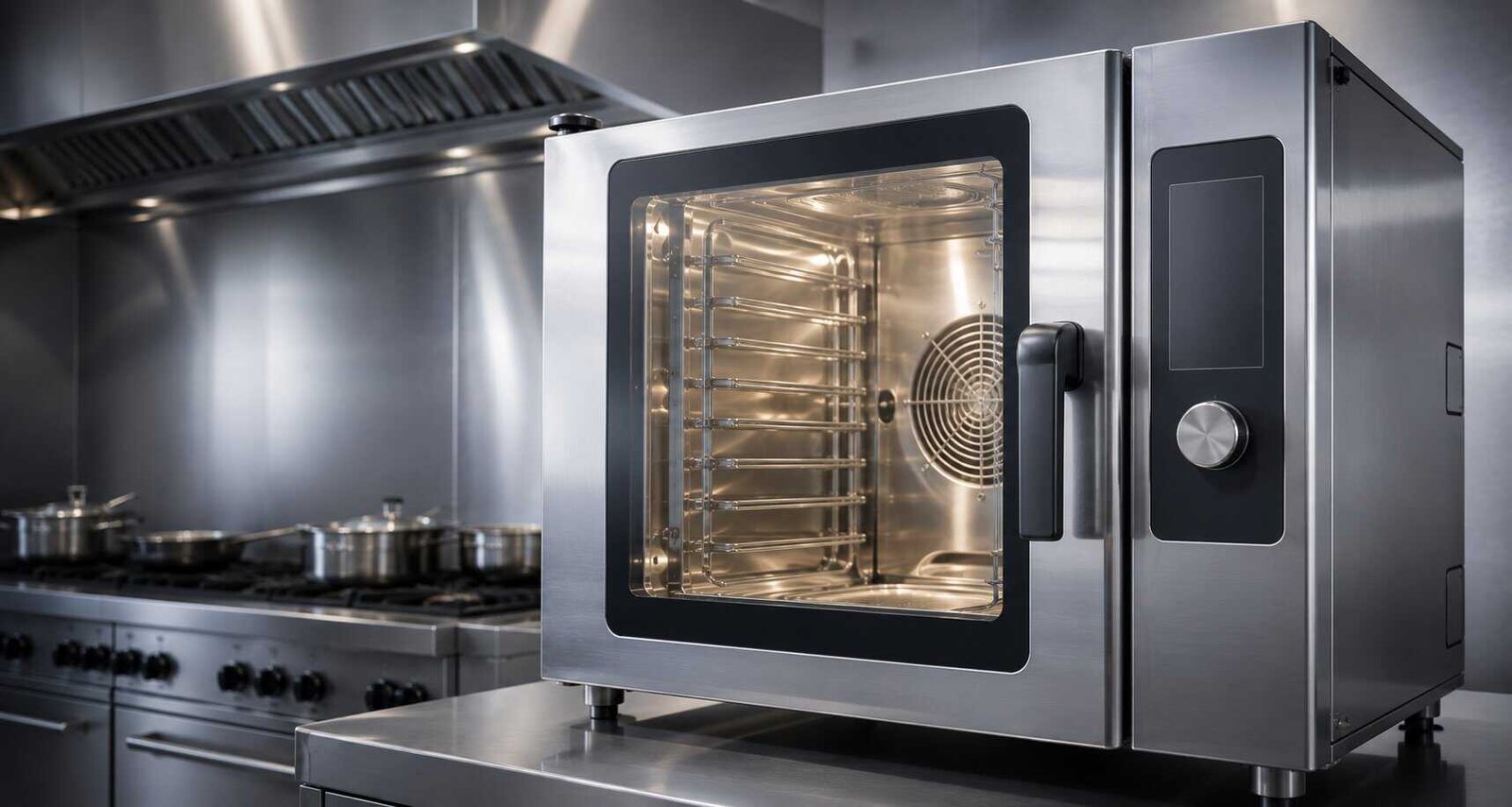 Horno combinado en acero inoxidable