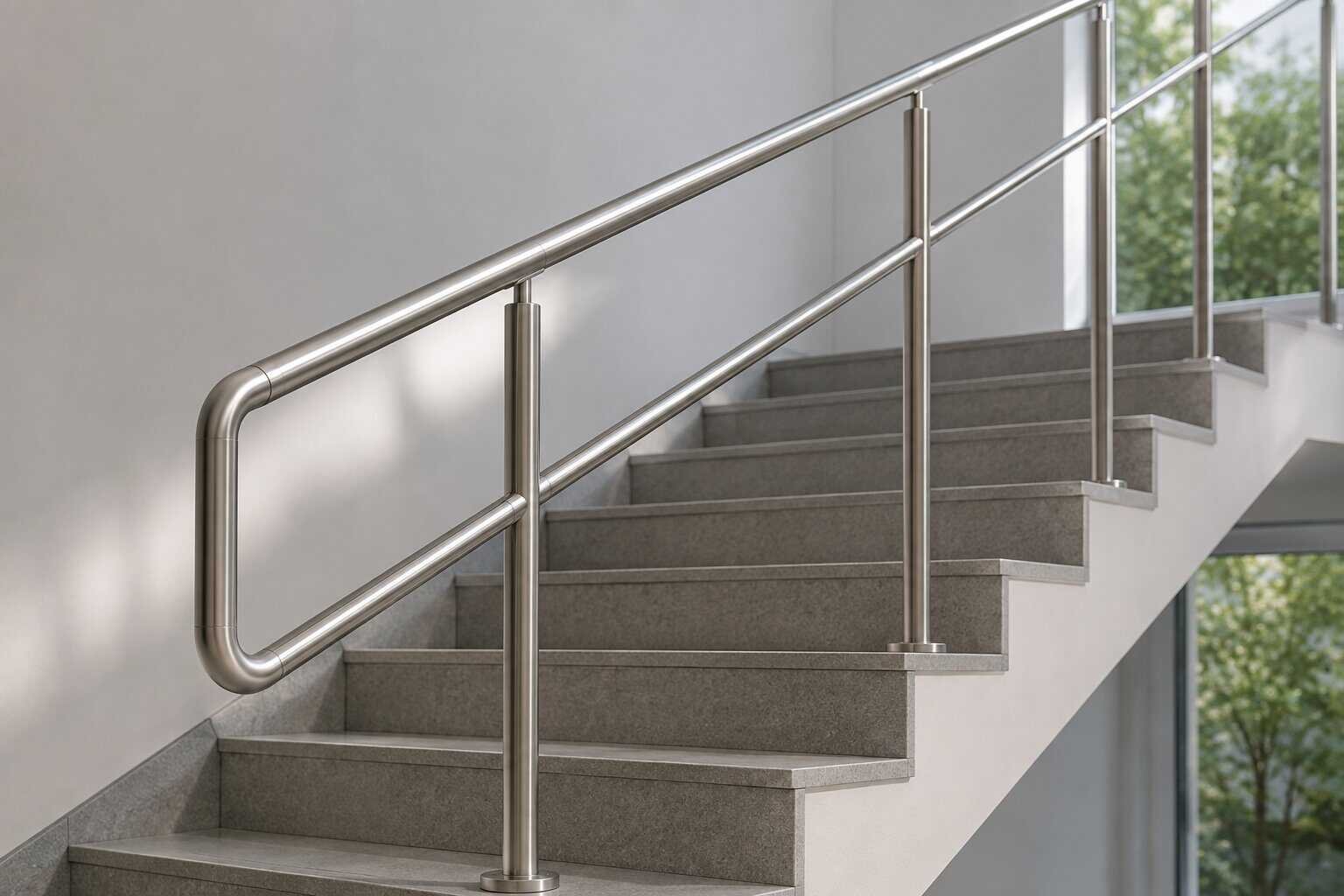 Pasamanos para escaleras en acero inoxidable